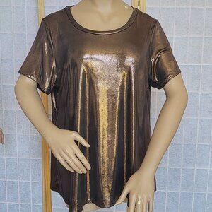 Torrid liquid copper short-sleeve t-shirt absolutely gorgeous Torrid size 2